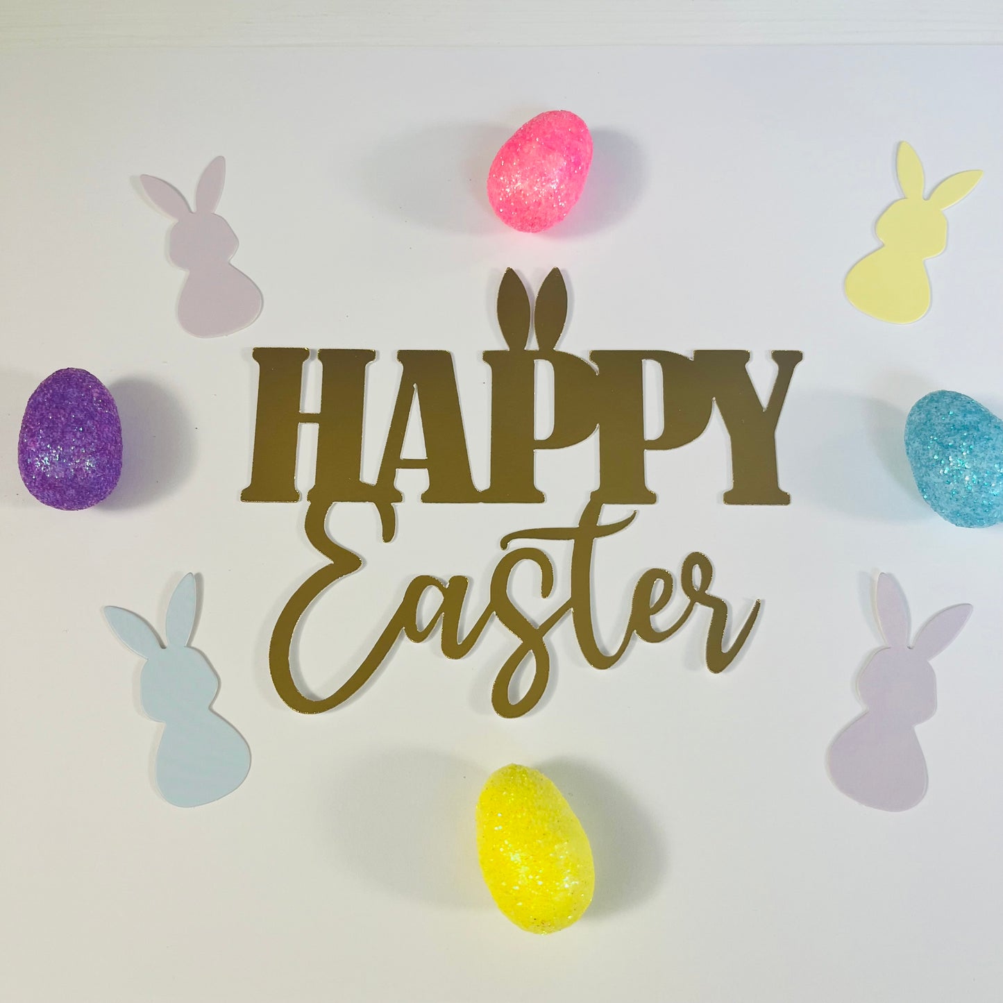 Happy Easter sheet cake flat cake topper charm, Easter cake charm , Easter cake decoration