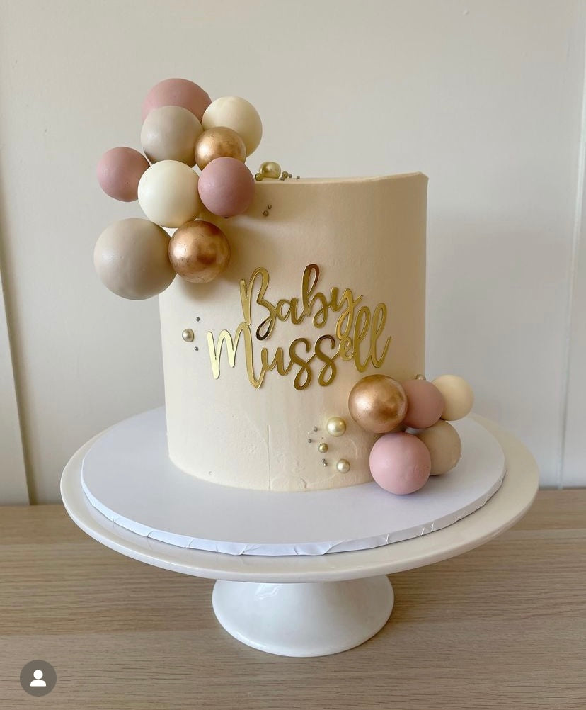 Baby Surname Cake Charm