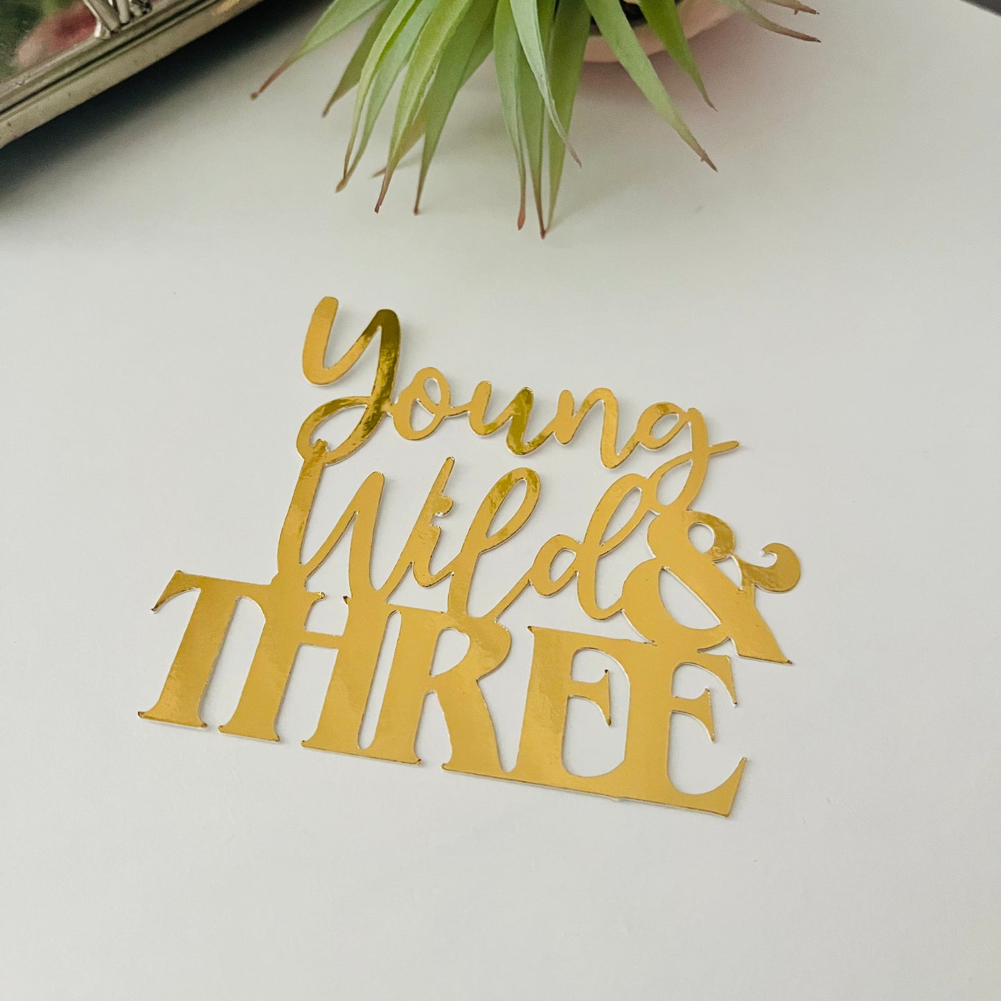 Young Wild & Three cake charm