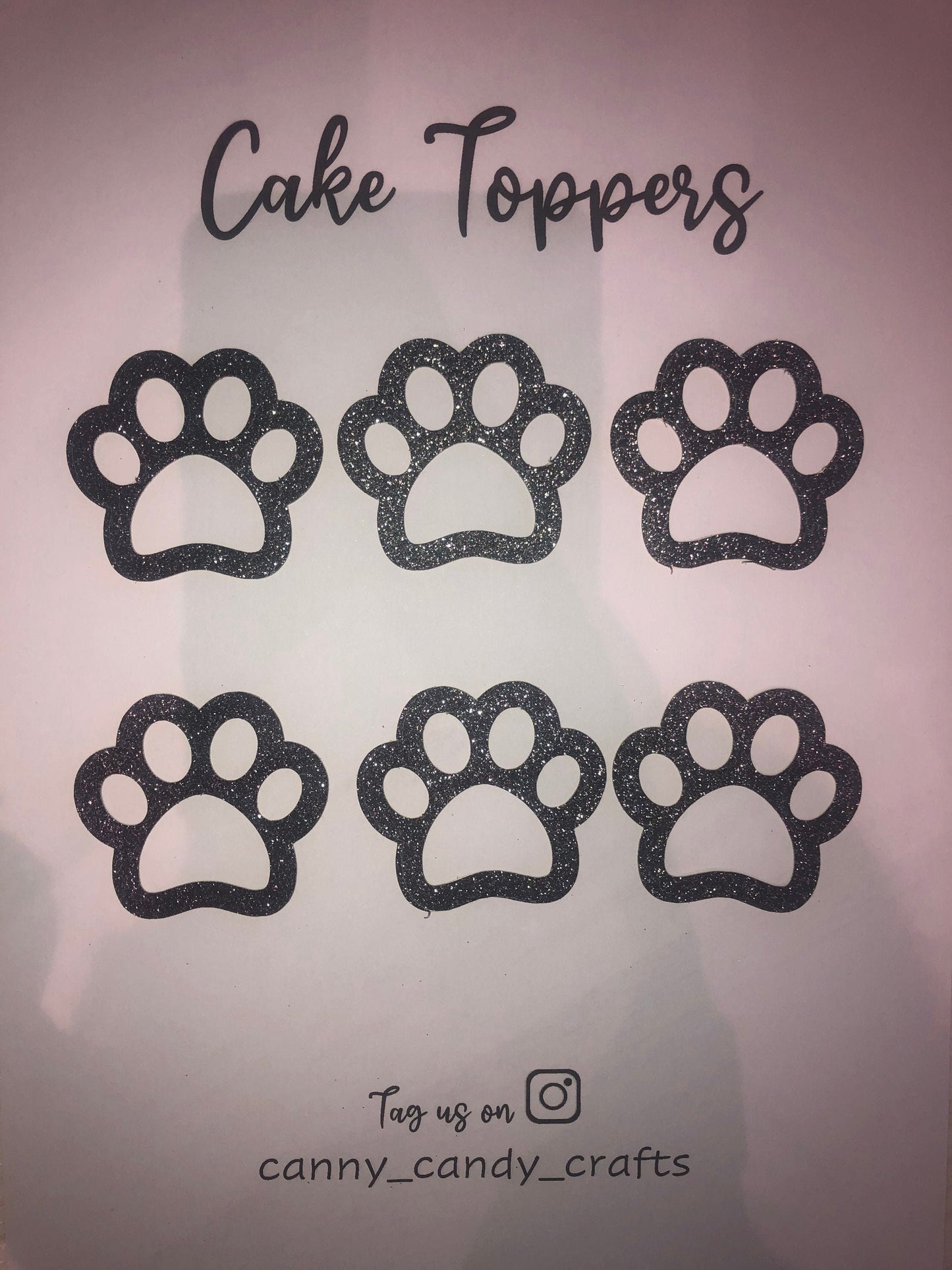 Paw Print Cupcake Toppers