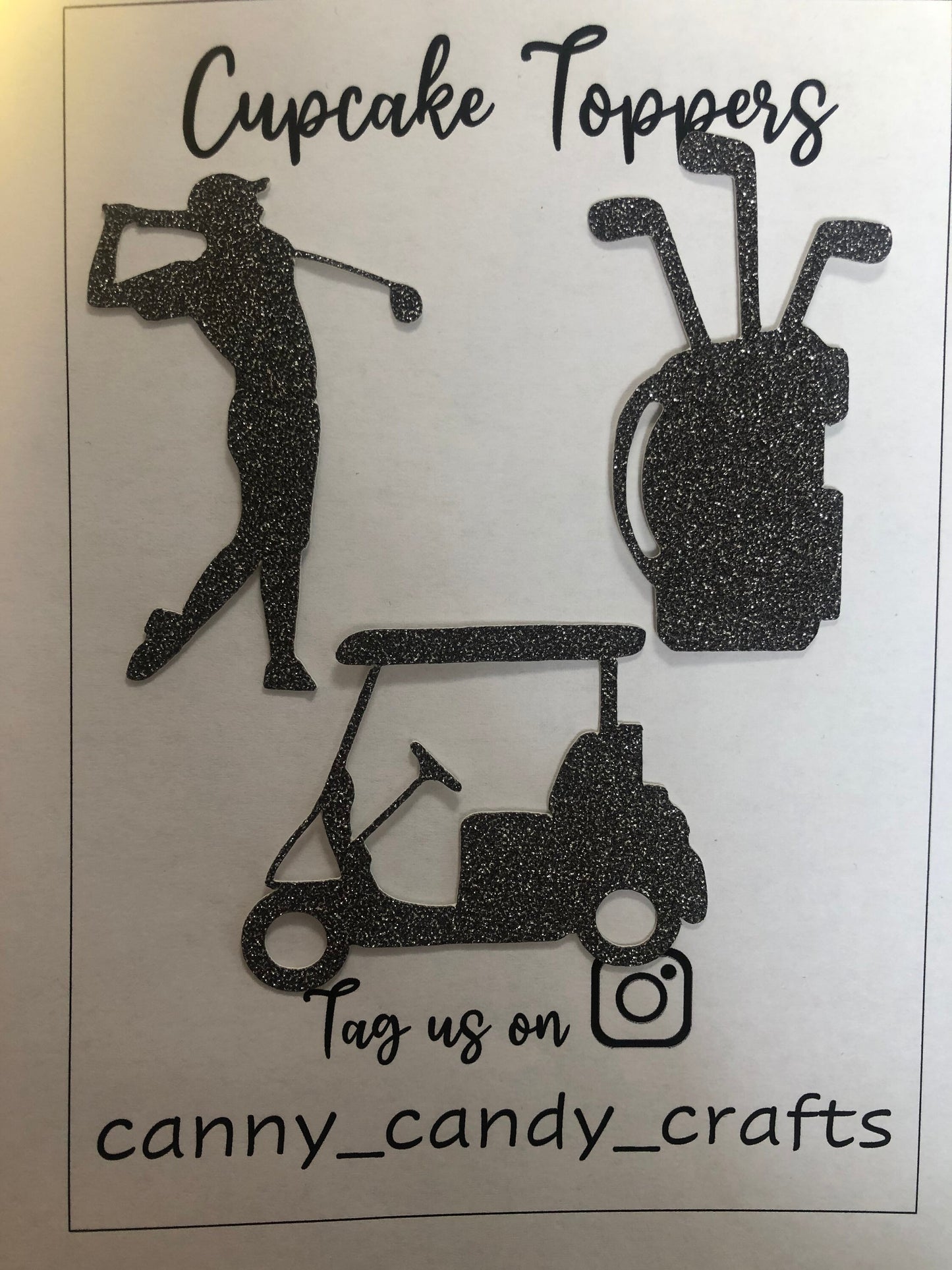 Golf cupcake toppers x 6