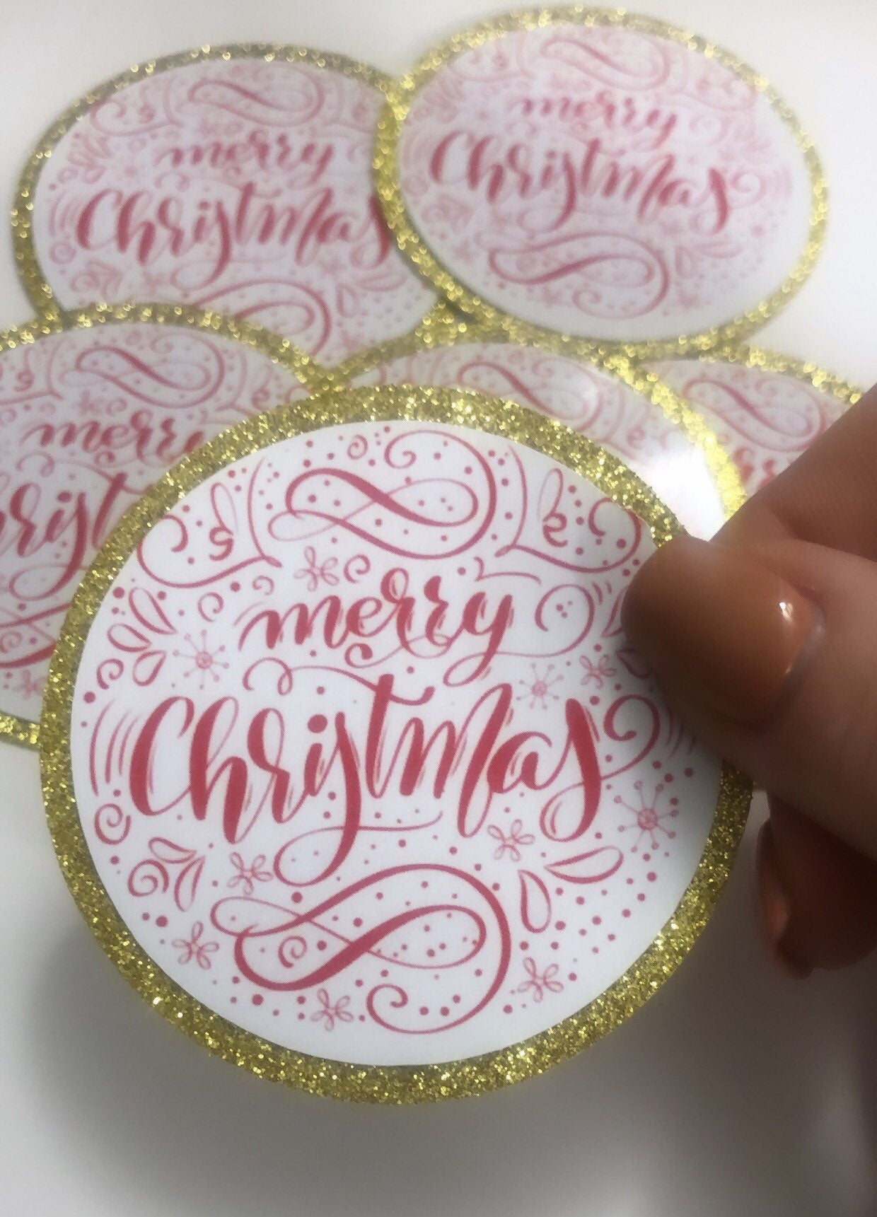 Christmas cupcake toppers x 6