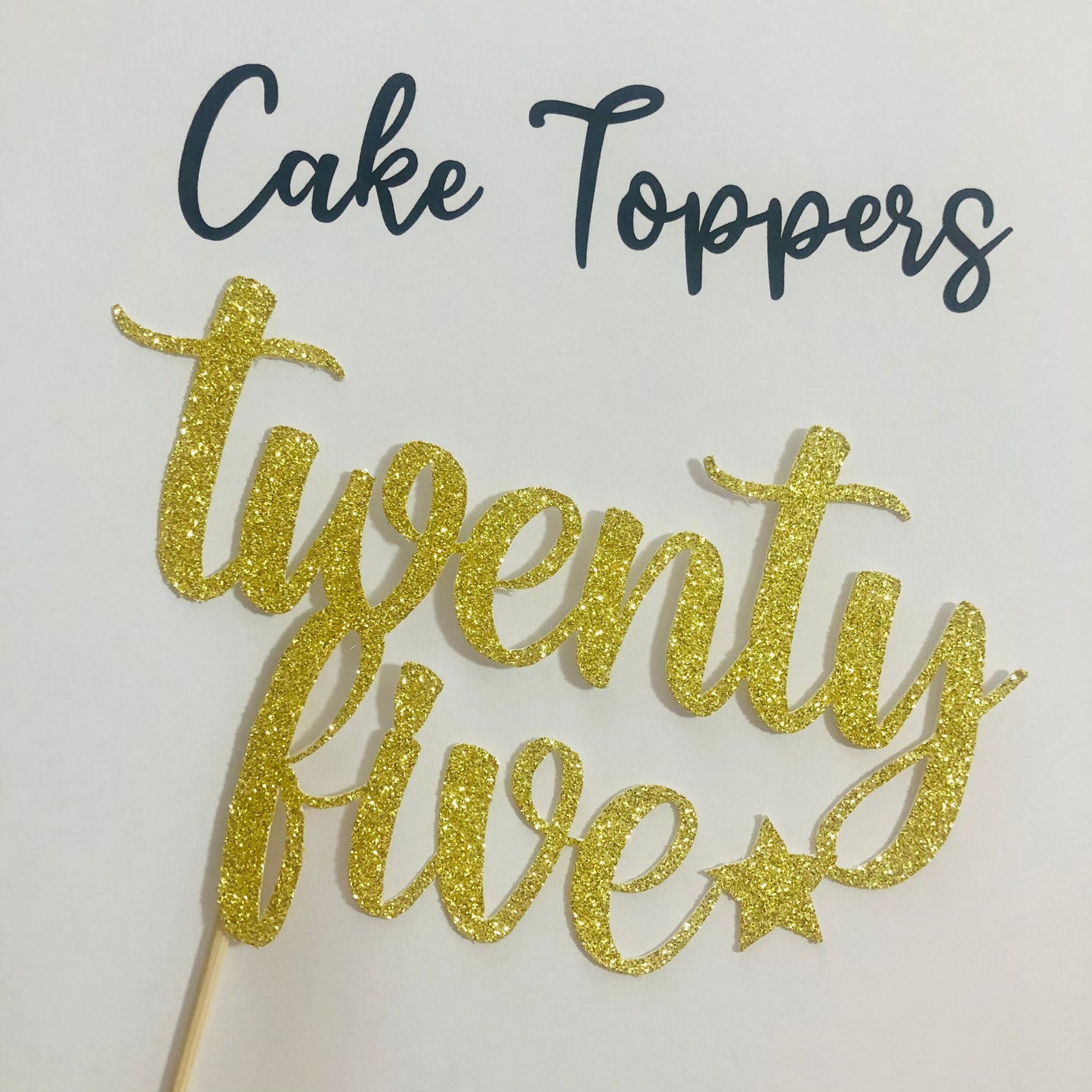 Twenty five cake topper