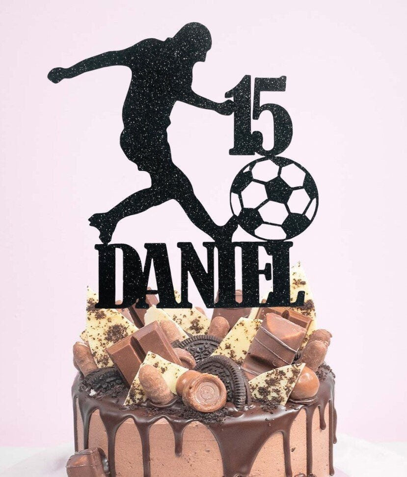 Personalised football cake topper