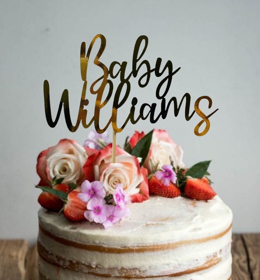 baby shower cake topper