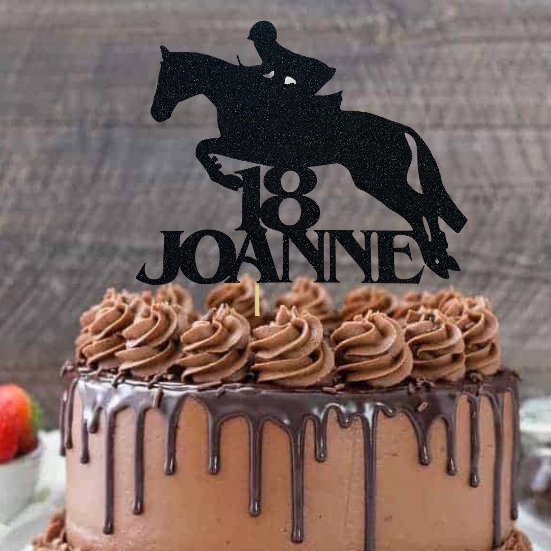 Show jumping cake topper