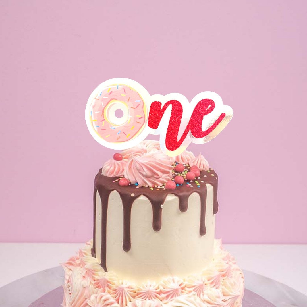 One donut cake topper