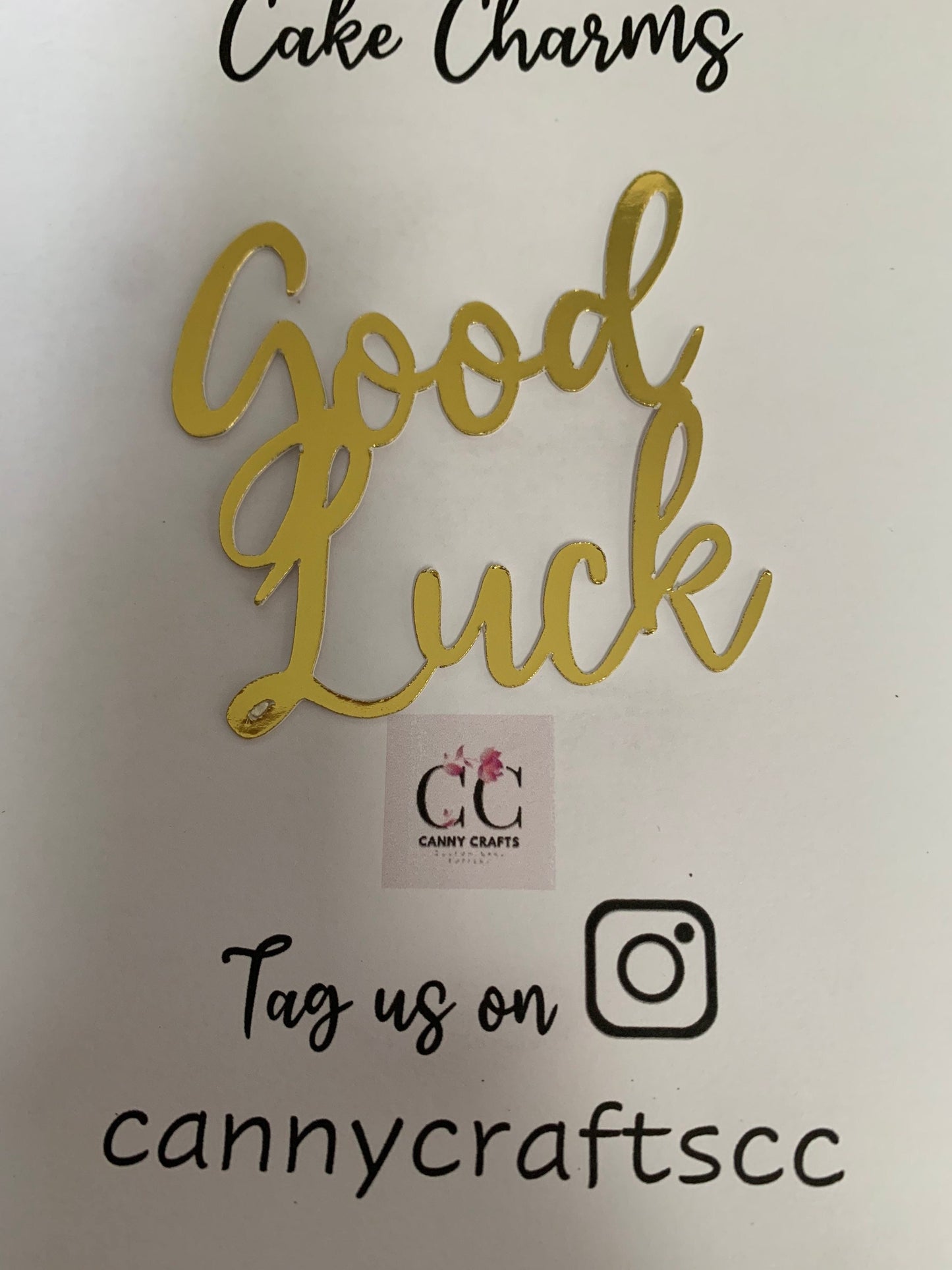 Good luck cupcake toppers