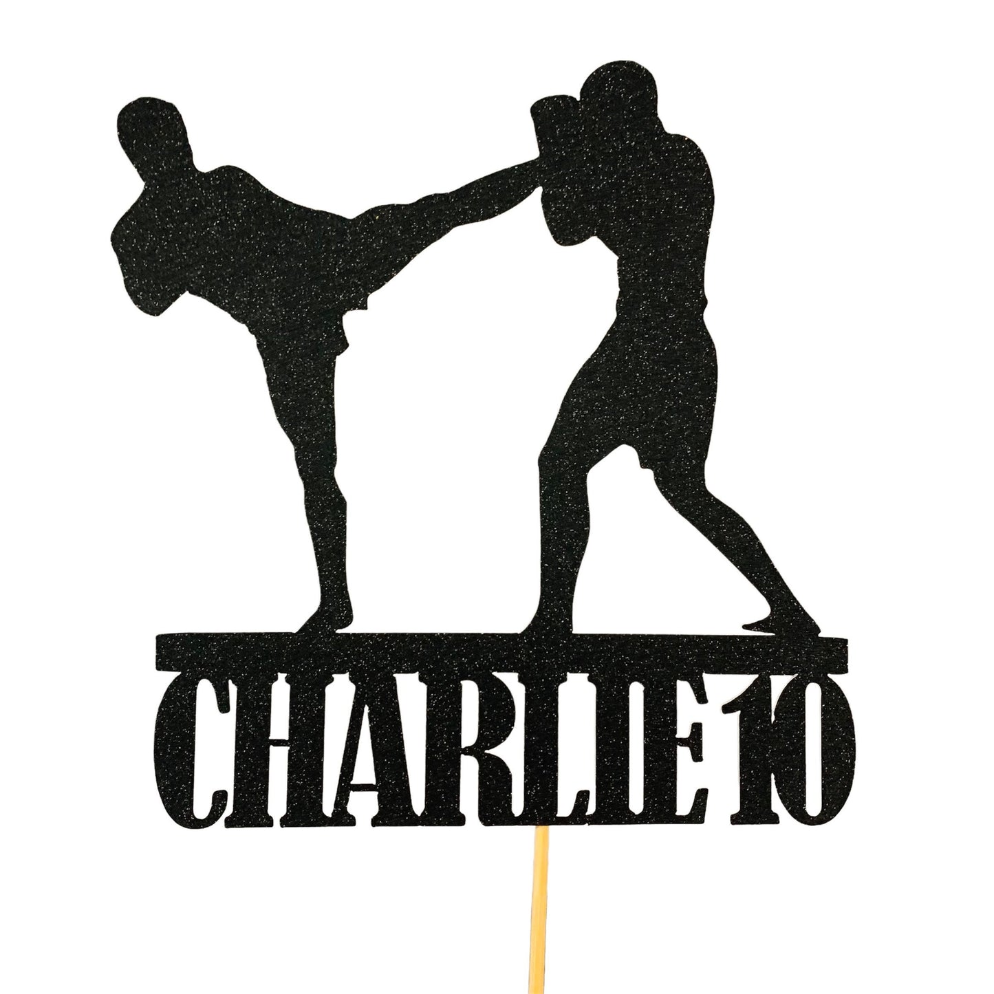 Personalised Kickboxing cake topper