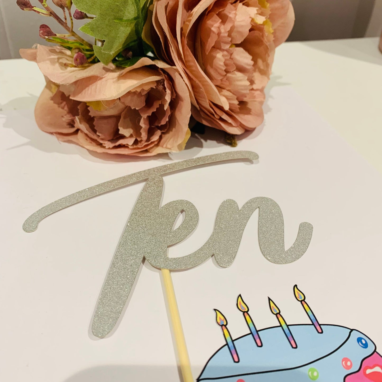 Ten Cake Topper