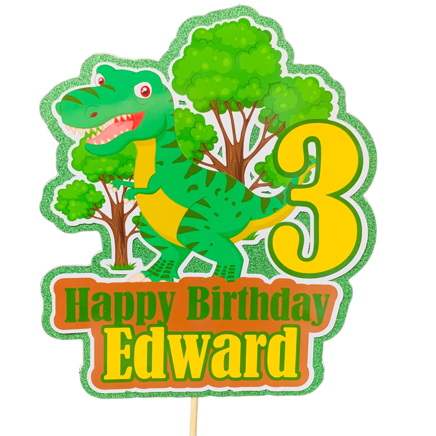 Personalised Dinosaur Cake topper