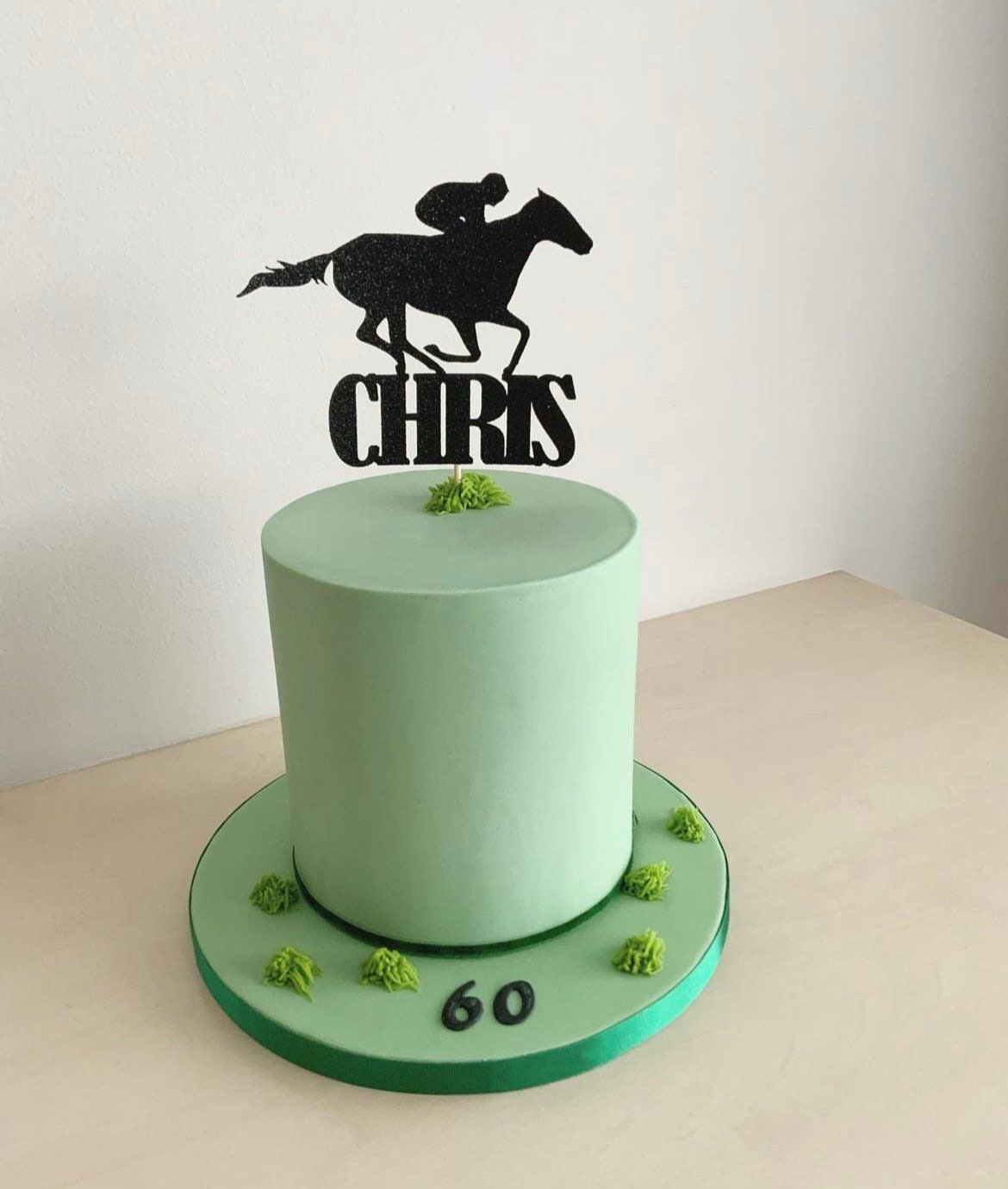Personalised jockey cake topper