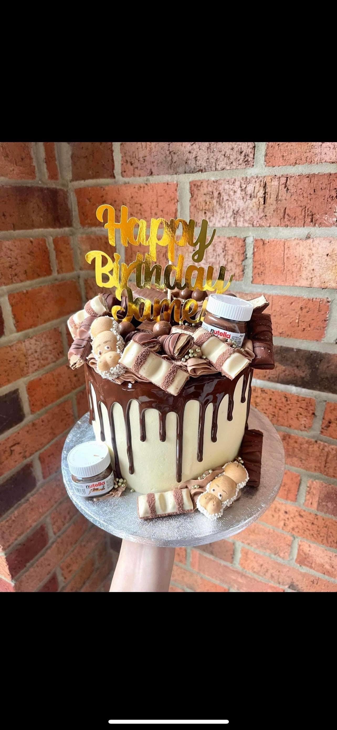 Personalised birthday celebration party cake toppe