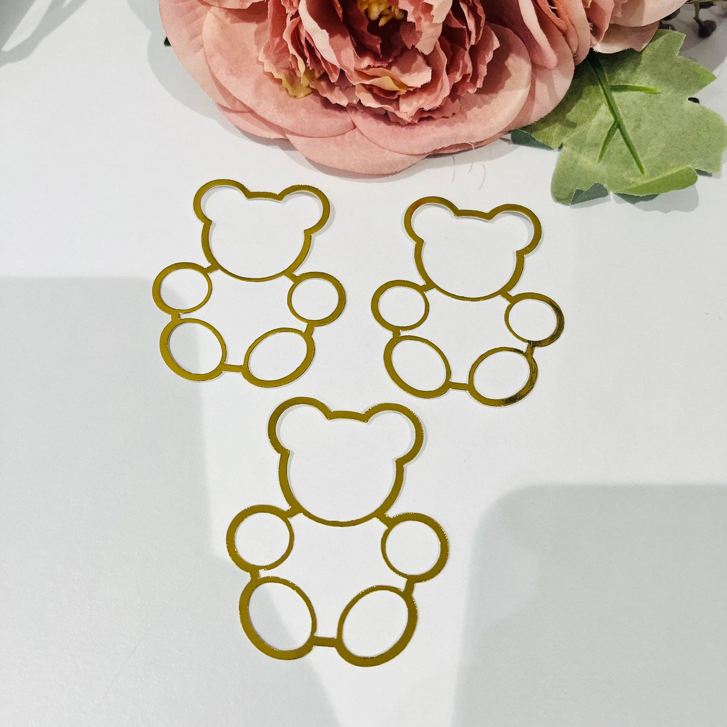 Cute bear teddy cupcake toppers
