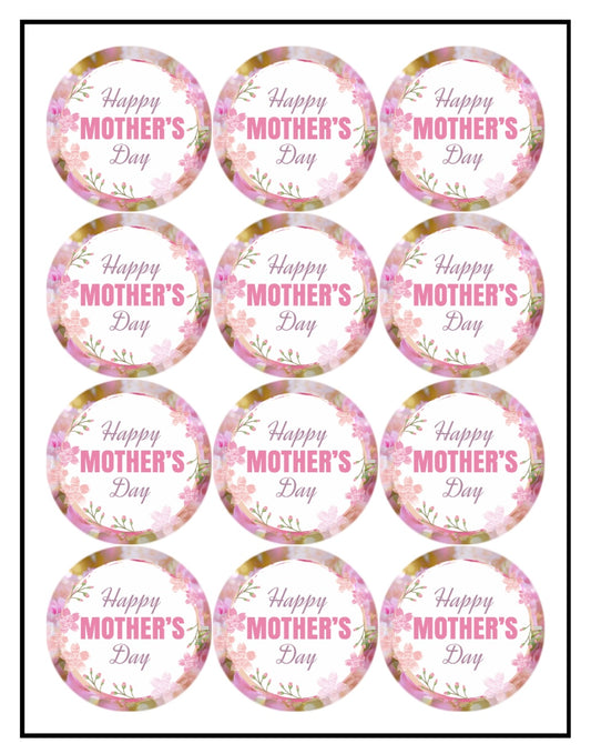 Mother’s Day Edible Cupcake Toppers