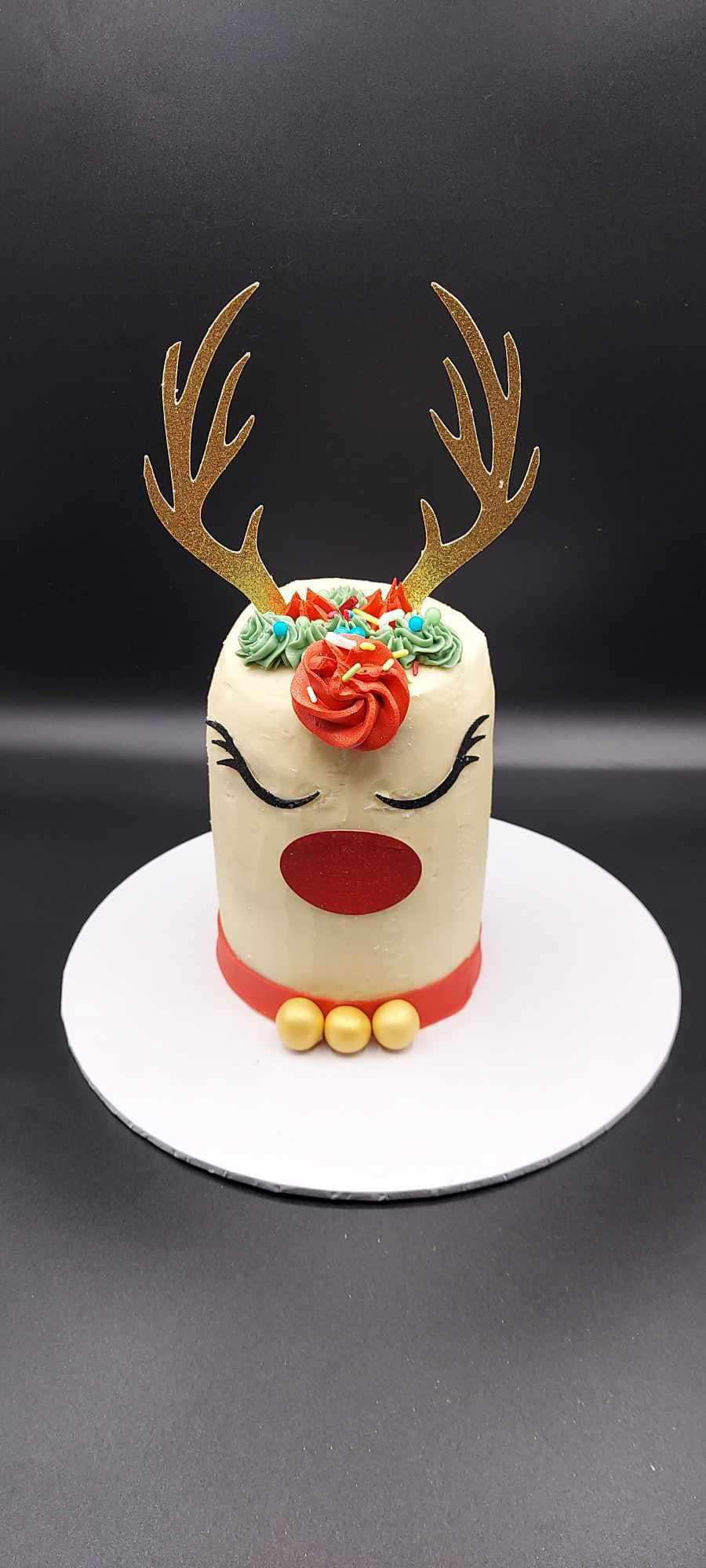 Reindeer Christmas Cake Topper set, Xmas Topper, Reindeer cake topper, reindeer topper, Christmas cake topper charms