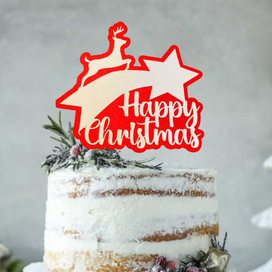 Merry Christmas Cake Topper