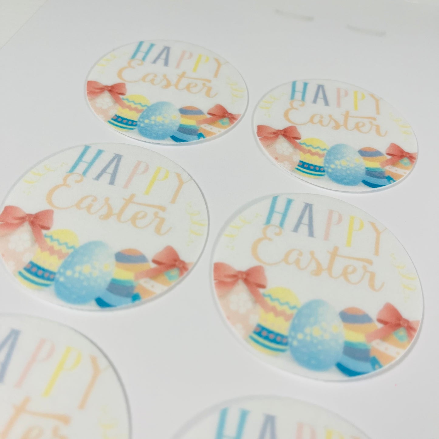 Happy Easter Edible Cupcake Toppers