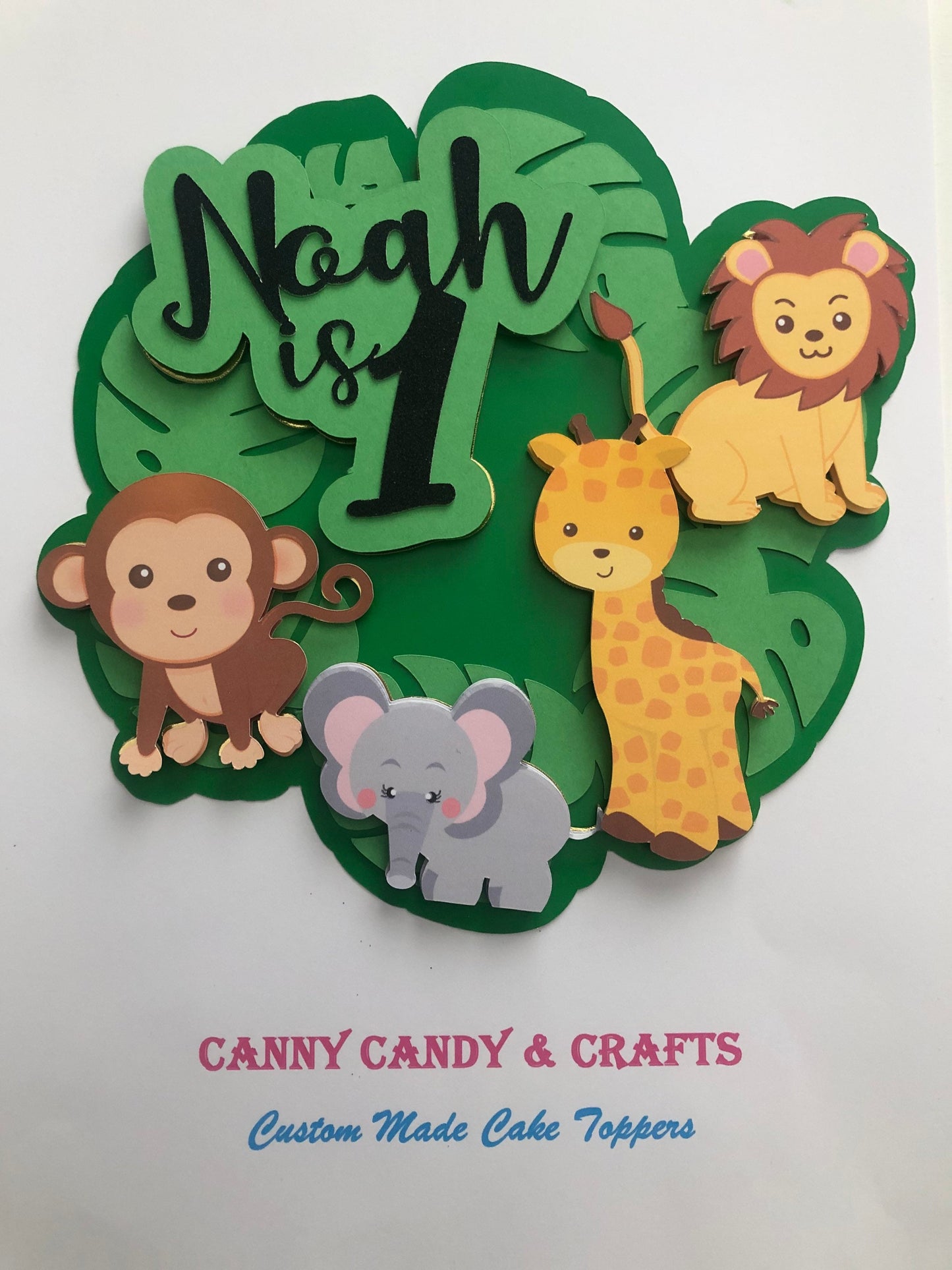 Jungle theme cake topper