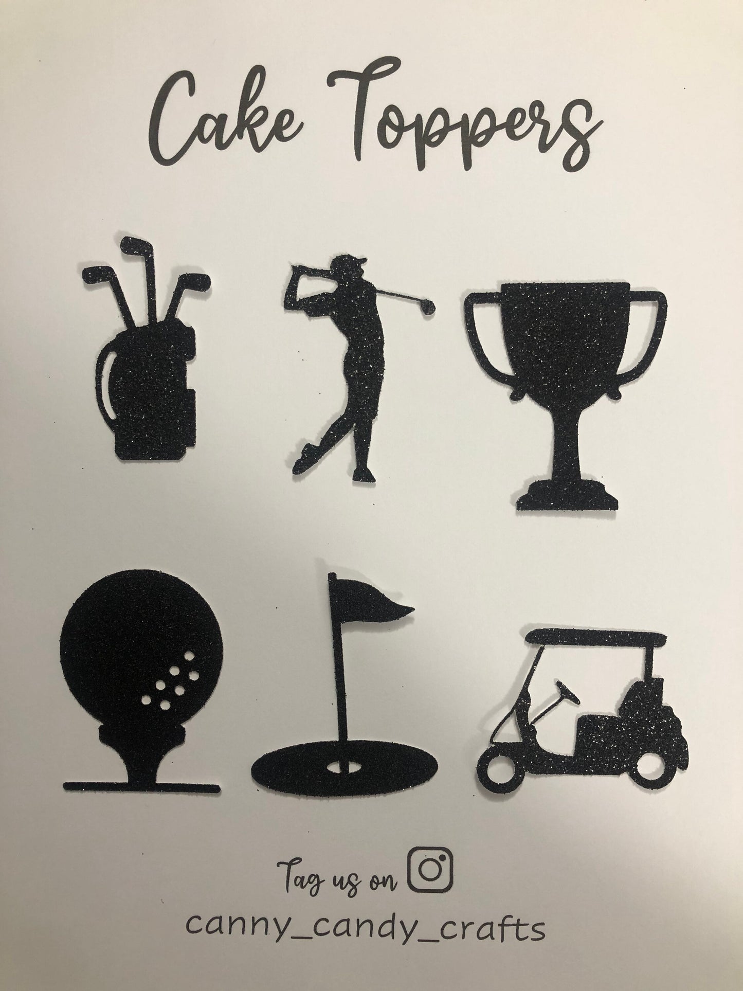 Golf cupcake toppers x 6