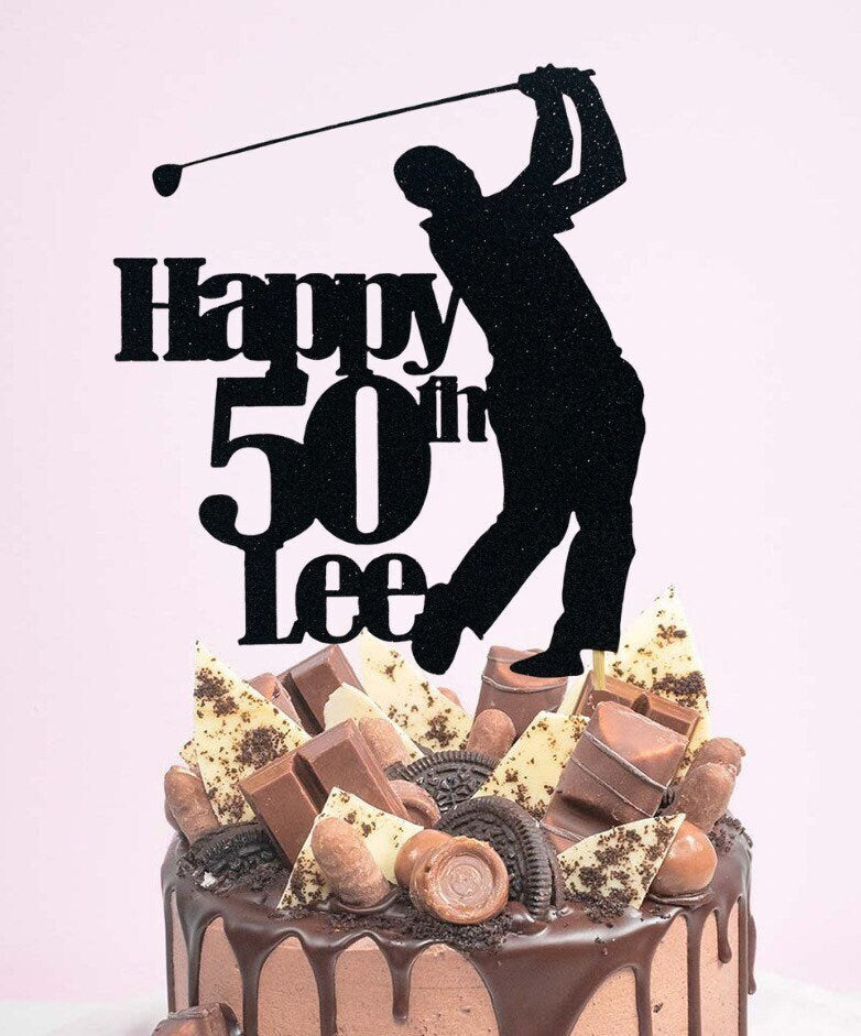 Personalised Golf birthday cake topperer birthday decoration