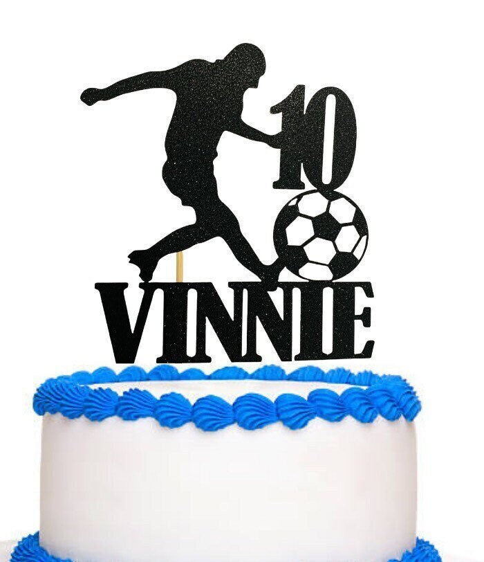 Personalised football cake topper