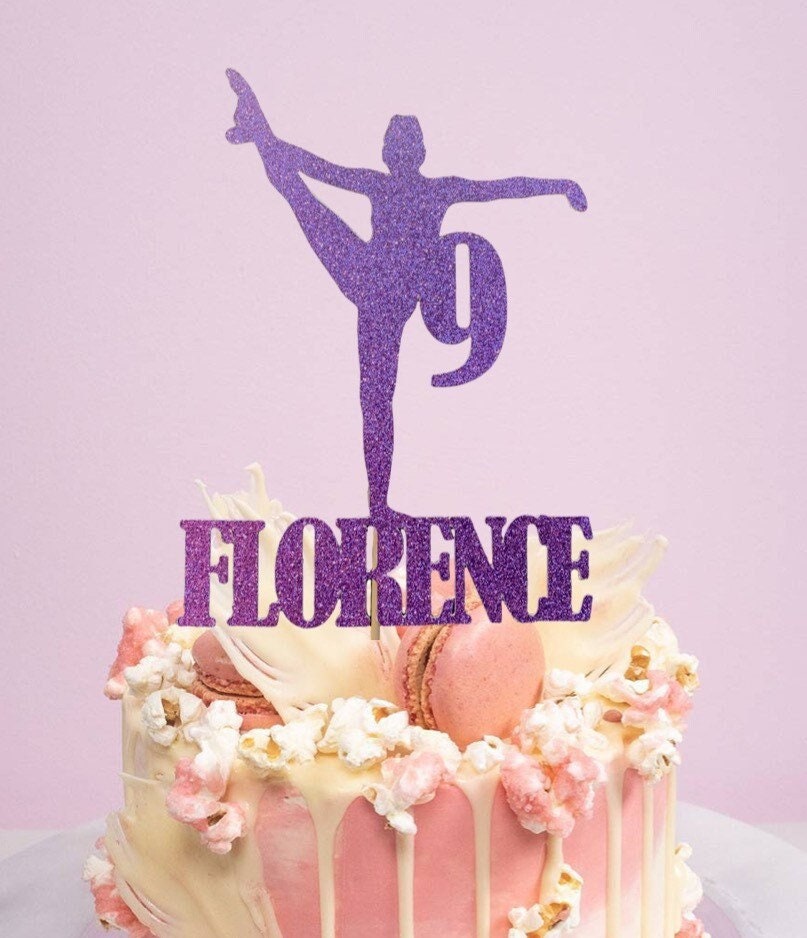 Personalised gymnastic cake topper