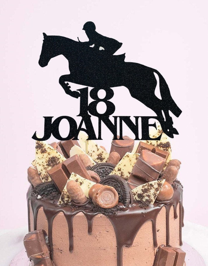 Show jumping cake topper