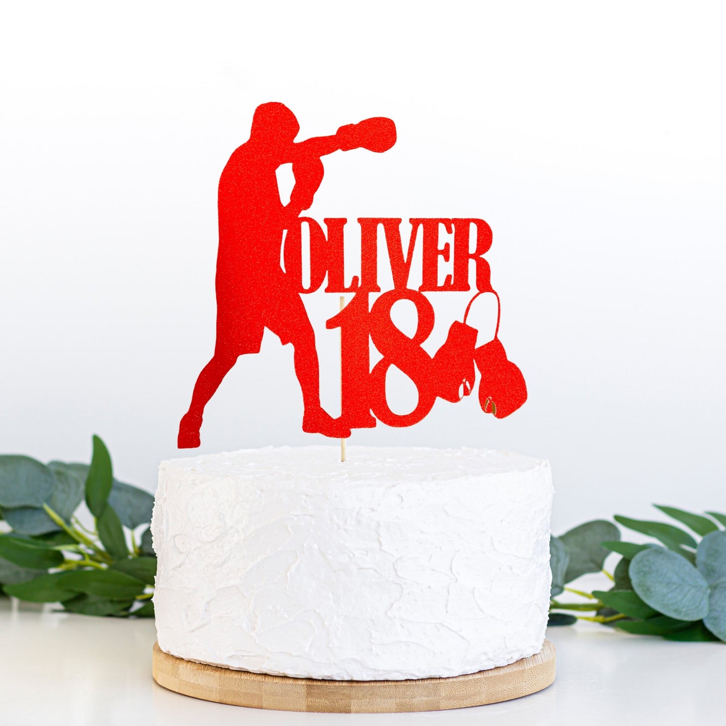 Personalised boxing cake topper