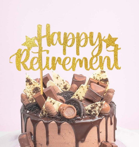 Retirement cake topper