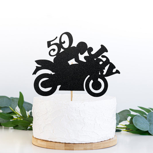 motorcycle personalised cake topper