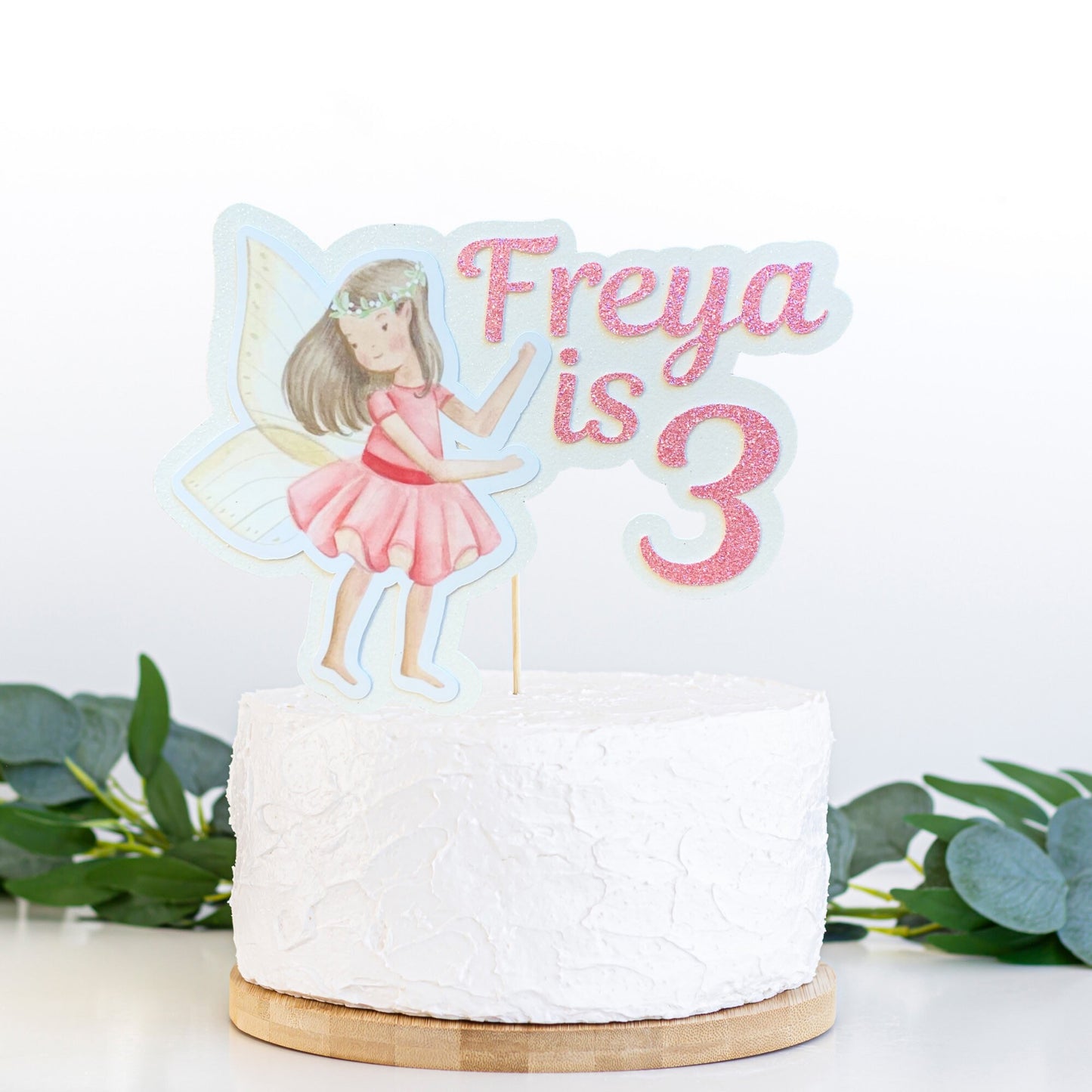 Fairy personalised cake topper