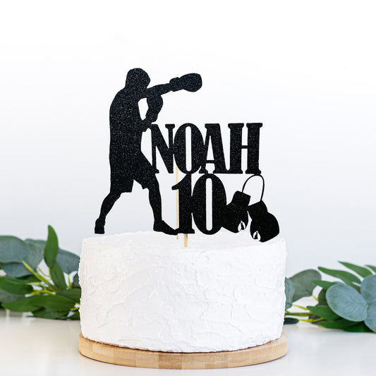 Personalised boxing cake topper