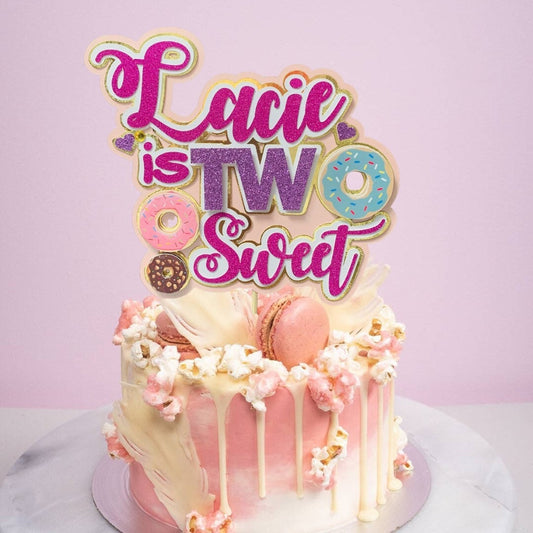 Personalised two sweet cake topper