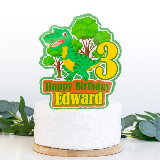 Personalised Dinosaur Cake topper