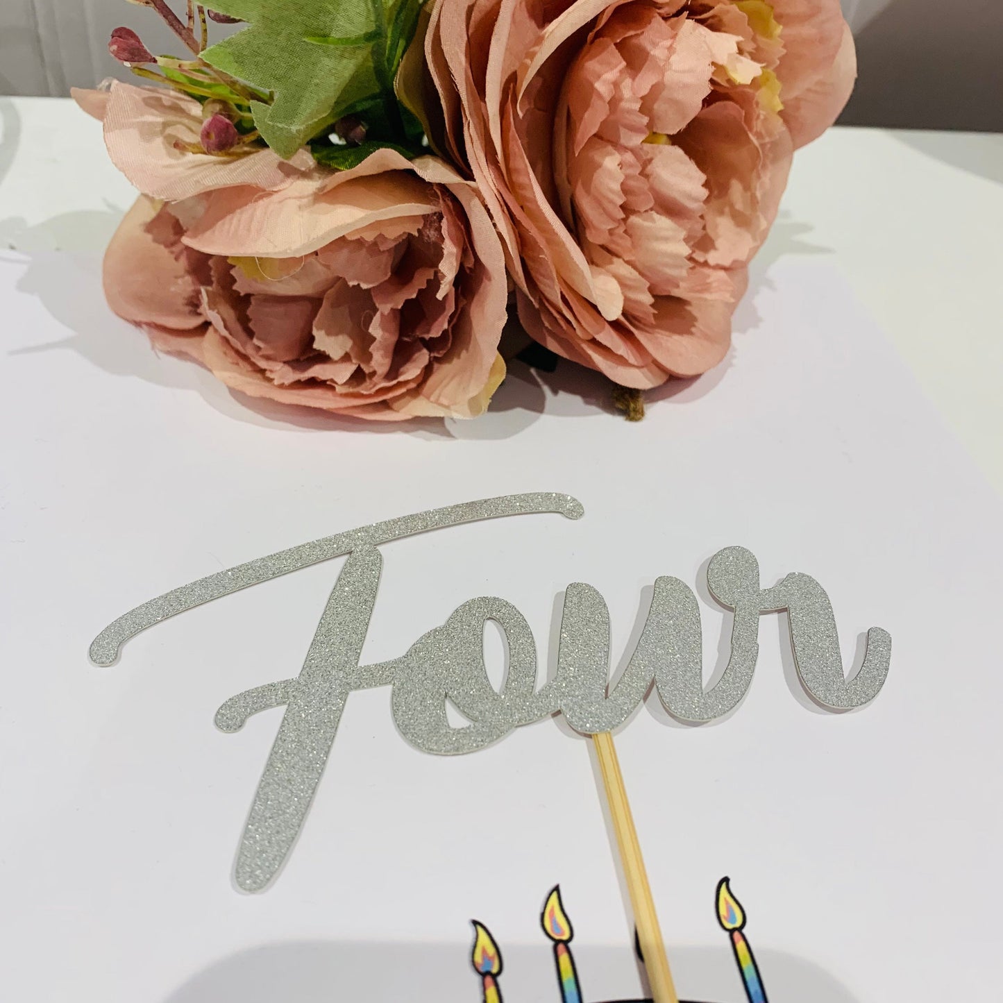 Four Cake Topper