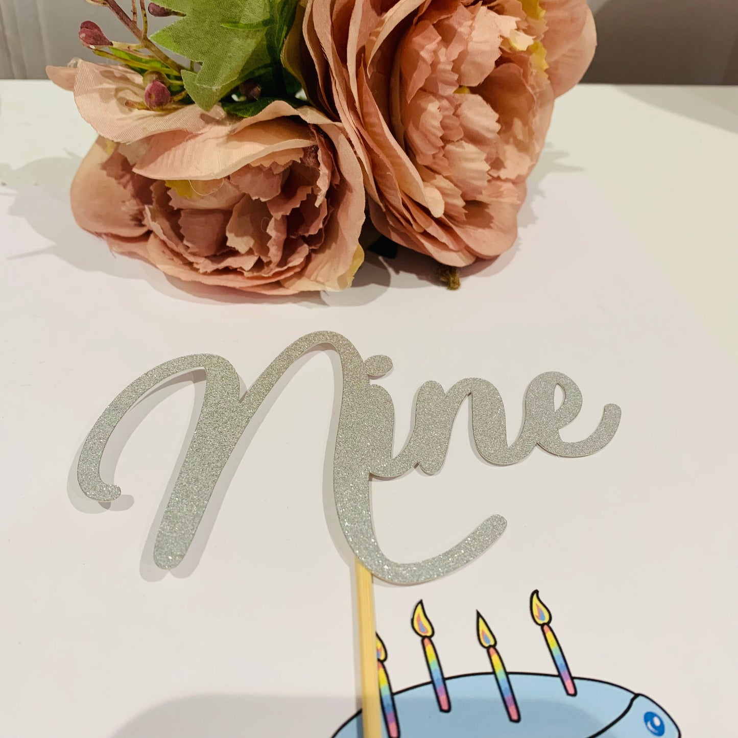 Nine Cake Topper