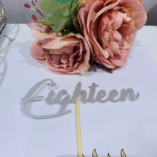 Eighteen Cake Topper