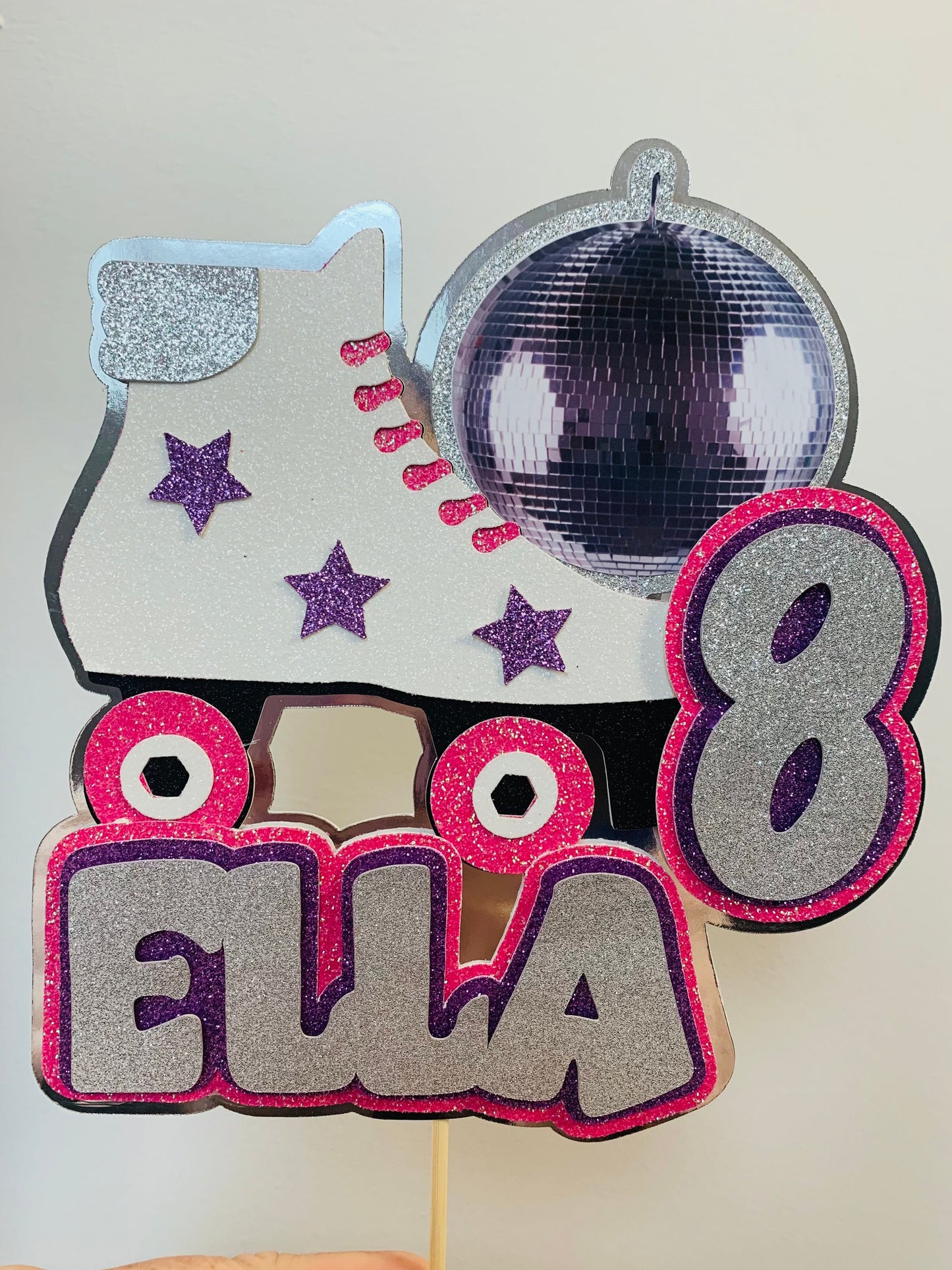 Custom roller-skate cake topper