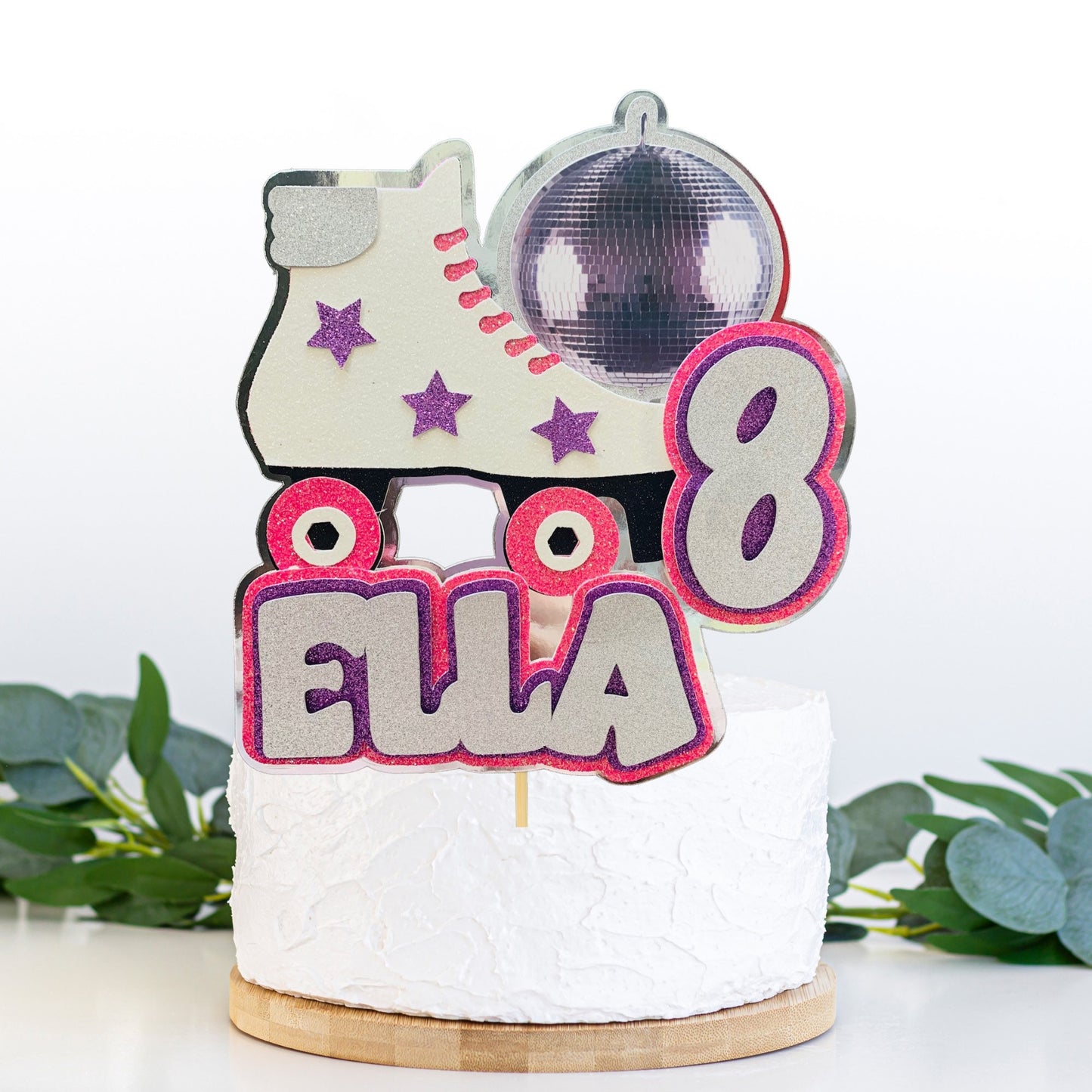 Custom roller-skate cake topper