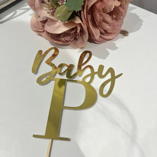 Baby Initial Cake Topper