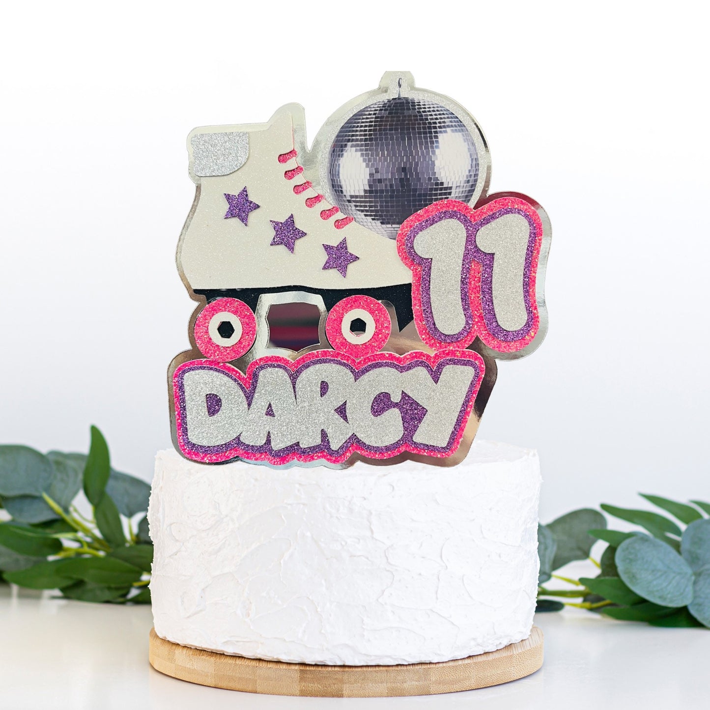 Custom roller-skate cake topper