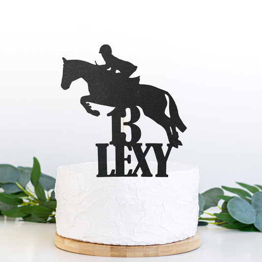 Show jumping cake topper